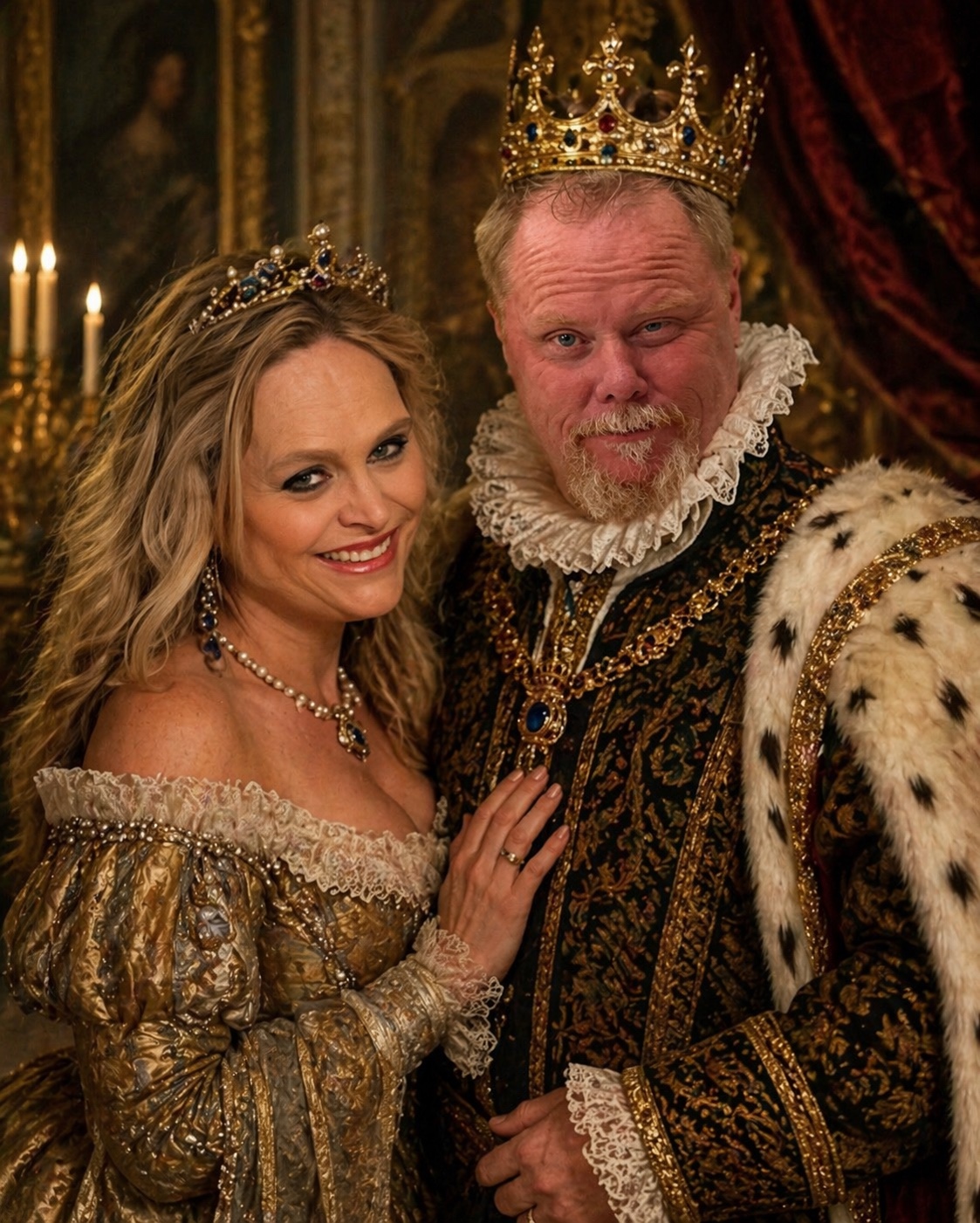 Finished royal king and queen portrait