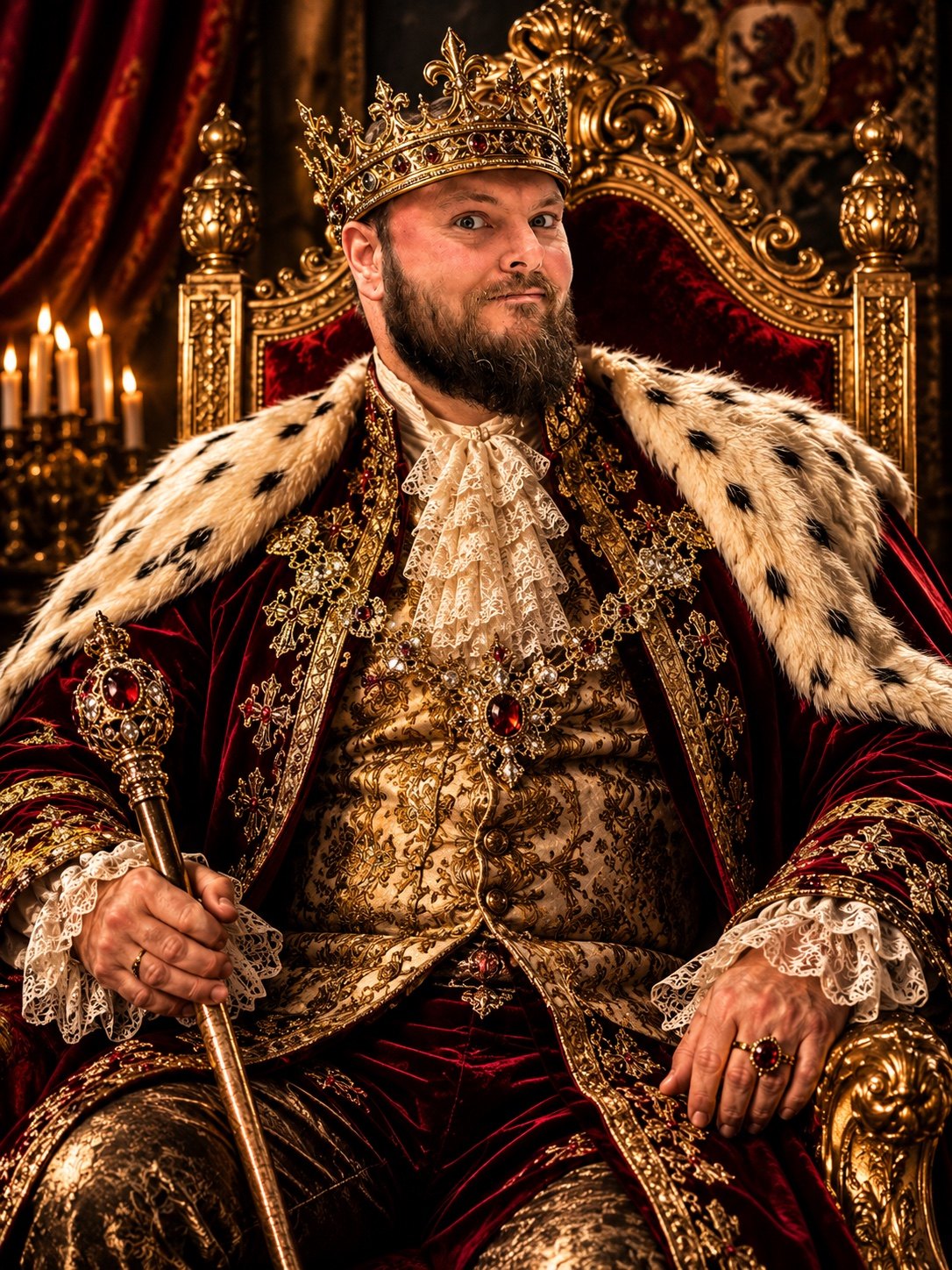Kingdom Portrait Designs example: Royal king portrait