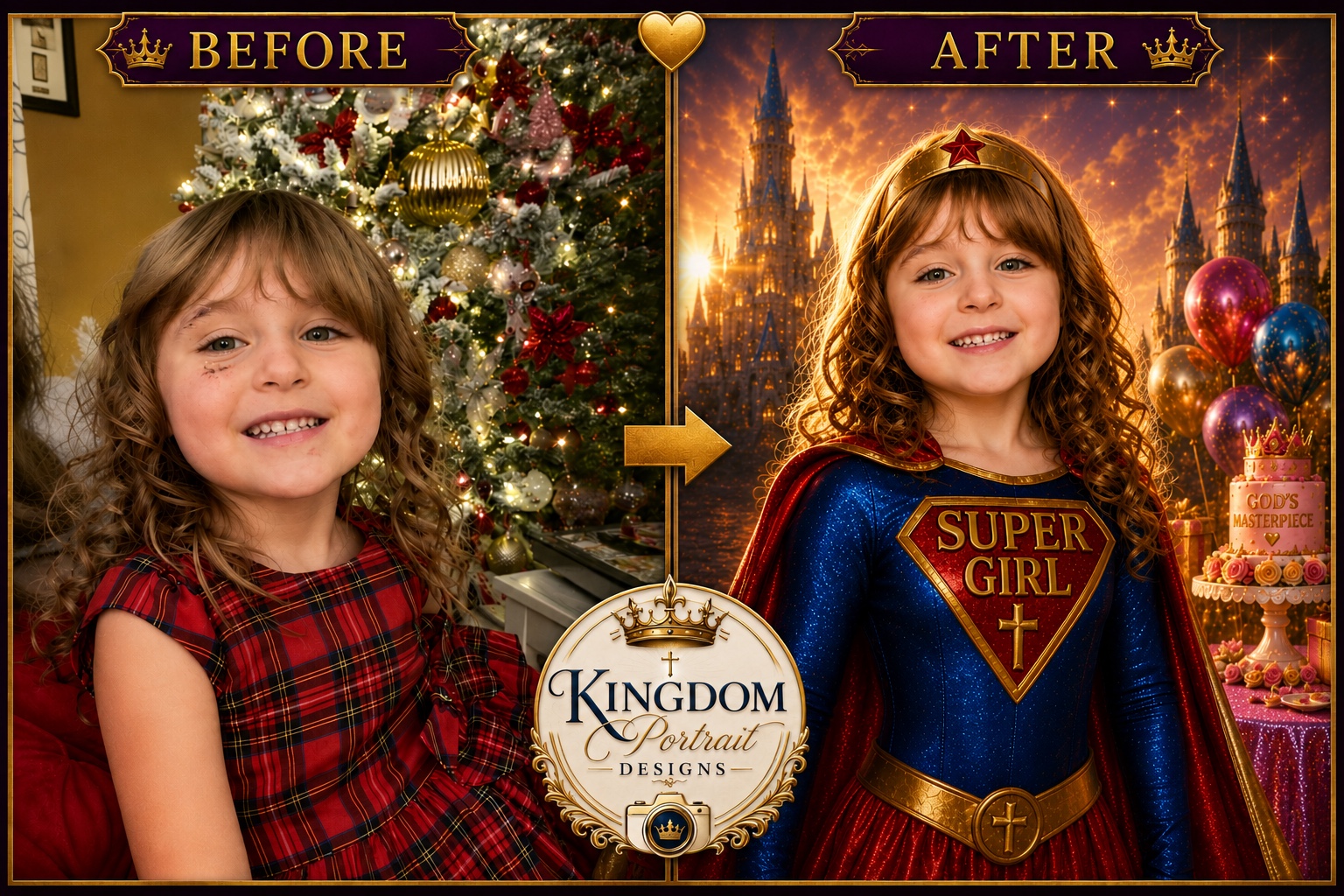Kingdom Portrait Designs example: Superhero Transformation